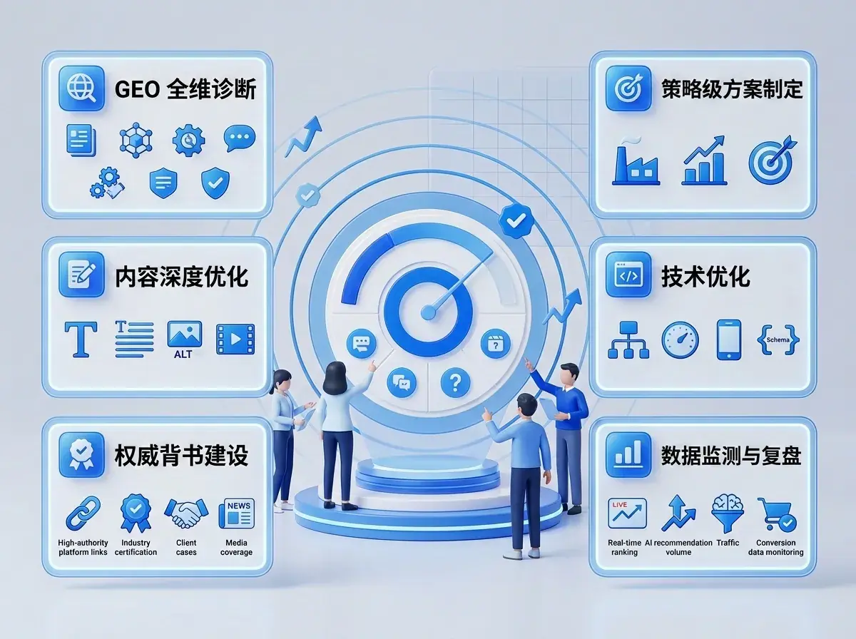 问策AI GEO 优化服务全链路交付流程